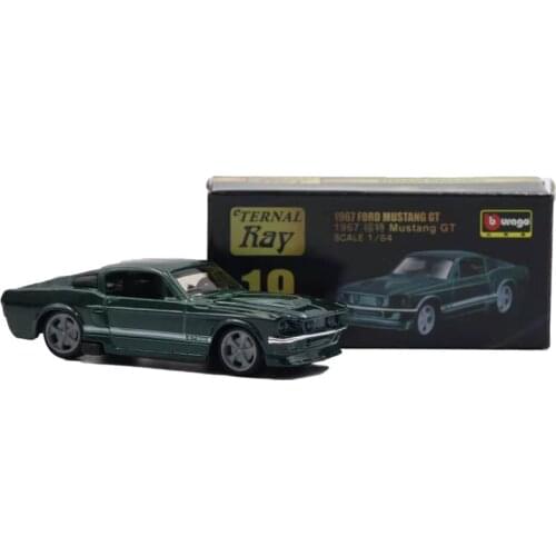 1:64 Bburago Eternal Ray Ford Mustang GT 1967 green Diecast Model Car