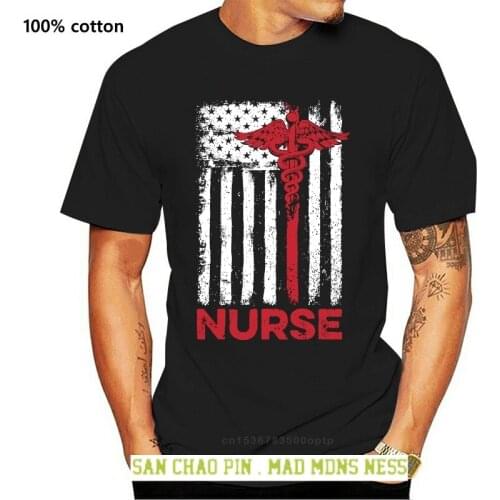 Men t shirt American Nurse Tee Shirt US Register Nurse Tee Shirt American Flag Tees t-shirt novelty tshirt women