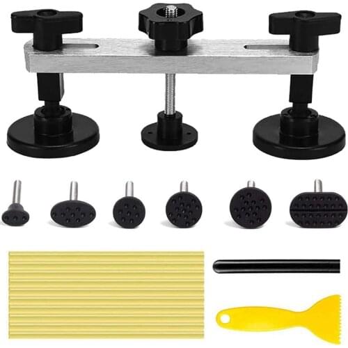Car Paintless Dent Repair Hand Tool Kit Set Instrument Car Body Hail Damage Fix Bridge Pulling Dent Adhesive Glue Removal Tab