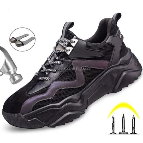 Non-Slip Safety Shoes Working Boots Male Insulated Boots For Men Anti-Puncture Shoes Steel Toe Cap Boots Indestructible Shoes