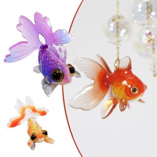 Wild Good Luck Pendant DIY Three-dimensional Jewelry Findings Goldfish Pendant Earrings Components Earrings Accessories