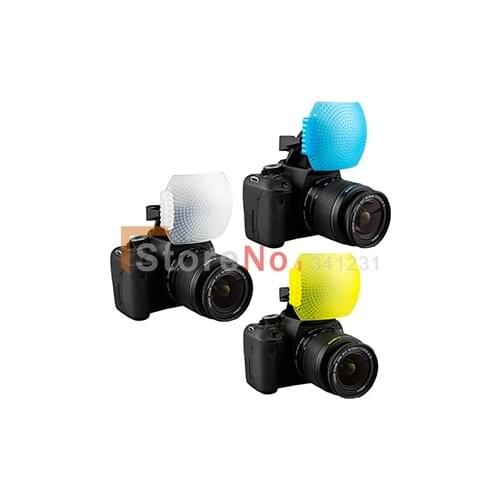 100% New 3pcs Pop up Flash Diffuser with one Bracket for 650D 600D 550D D7000 D5100 D90 Free Shipping