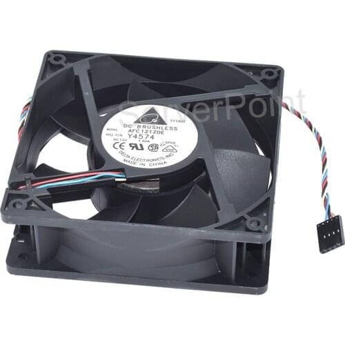 Test OK AFC1212DE DC12V 1.60A 120x120x38mm 4-Pin Square Cooling Fan Refurbished