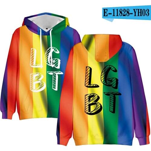 Oversized Free LGBT Flag Hoodies Sweatshirt Lesbian Gay Pride Colorful Rainbow Clothes Gay Home Decor Hip Hop Hooded 3D Print