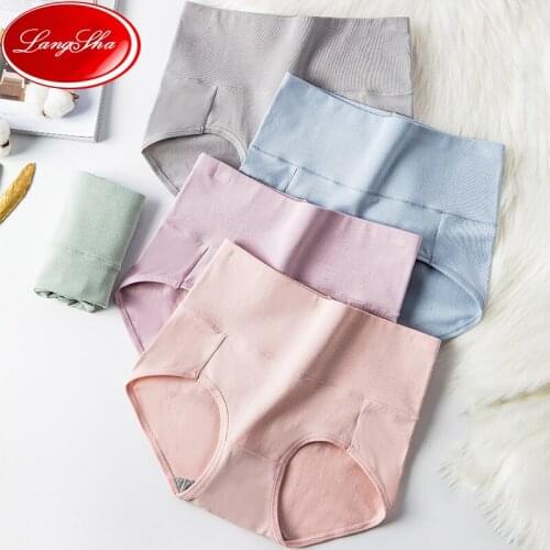 5Pcs/lot Panties Women High Waist Body Shaper Underwear Soft Cotton Breathable Seamless Briefs Sexy Comfort Female Lingerie XXL