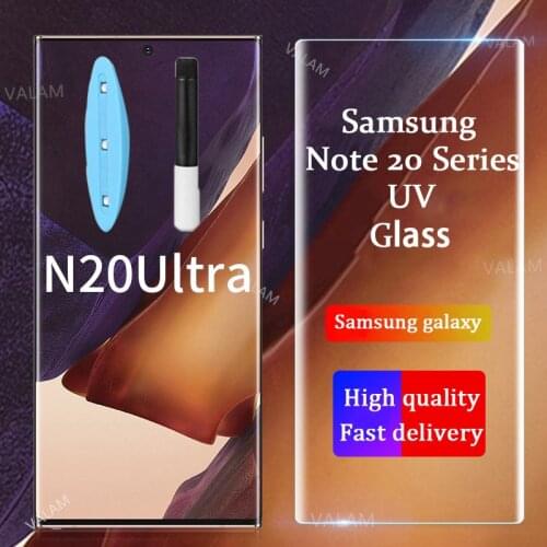 VALAM For Samsung Galaxy Note 20 S20 UItra UV Glass Liquid Full Glue Tempered Glass For Galaxy Note 20 UItra Screen Protector