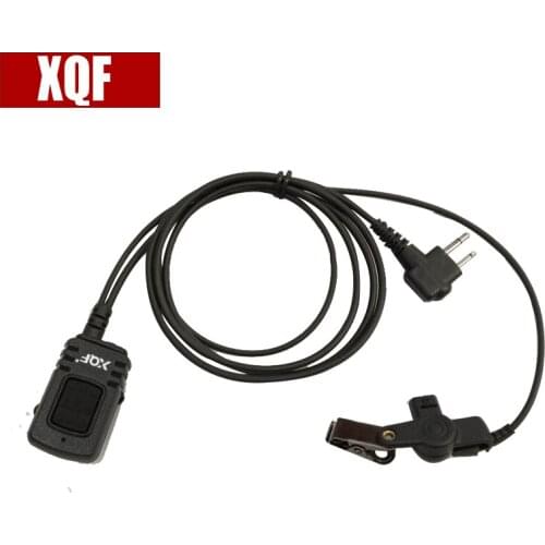 XQF Walkie Talkie Two-wire PTT Tube Waterproof collar clip PTT Earpiece for Motorola 2 Pin EP450 GP2000 GP88 Two Way Radio