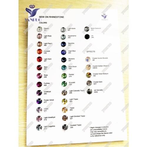 YANRUO New Sew On Stones All Color Catalog Rhinestones Decoration Dress Clothes Garment Accessories Design