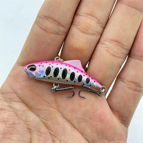 1PCS Fishing Lure Hard Bait VIB Sequins Hard Bait45mm Artificial Bait small Hard VIB Lure Minnow Bait Wobbler Jig Fishing tackle