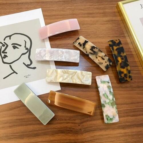 1PC Medium French Design Rectangular Hairpin Clip Hairband Barrette Hairpin Headdress Accessories Beauty Hair Styling Tools