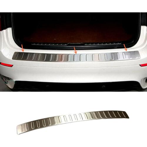 For BMW X6 E71 2008-2014 Stainless Rear Bumper Protector Scuff Plate Cover 1pcs