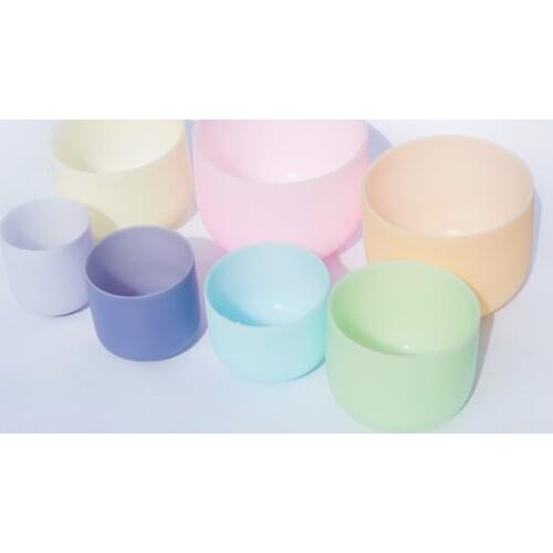 12 Inch 7 Light Color C D E F G A B Quartz Crystal Singing Bowl Third Eye Crown Root Sacral Solar Heart Throat Chakra