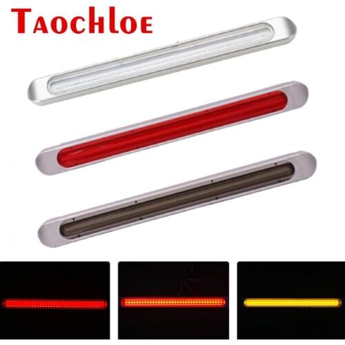 2Pcs 12V 24V LED Truck Additional Brake Lights Waterproof Trailer Lorry Reverse Turn Signals Side Marker Rear Signaling Lamps