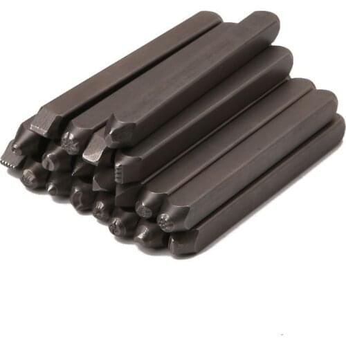 20 packs of design stamps 4mm steel puncher mosaic stamp jewelry making metal stamping tools for leather