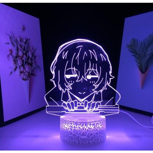 3D Lamp Anime Figure Smirk On The Railing Home Bedroom Table Decoration Night Light for Couple Children Festival Birthday Gifts