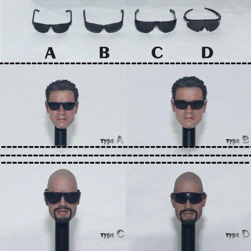 4pcs/set ZY15-20 1/6 Scale Male Female Black Glasses Sunglasses Model For 12" Action Figure Toys Body Accessory