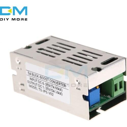 5A Adjustable Auto Voltage Regulate Boost Step Up Down Converter Module Voltage Aluminum Case Power Supply Board