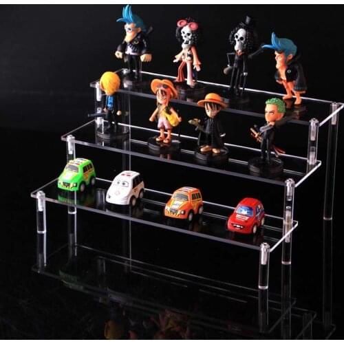 Acrylic three-Tier Detachable Ladder Frame Perfume Jewelry Display Rack Transparent Ladder Shelf Store Display Tools WJ122833