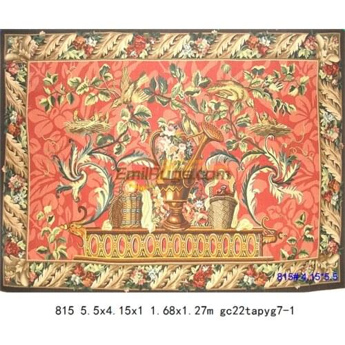 Aubusson tapestry decor tapestry woven tapestry wall tapestry lotus gold tapestry