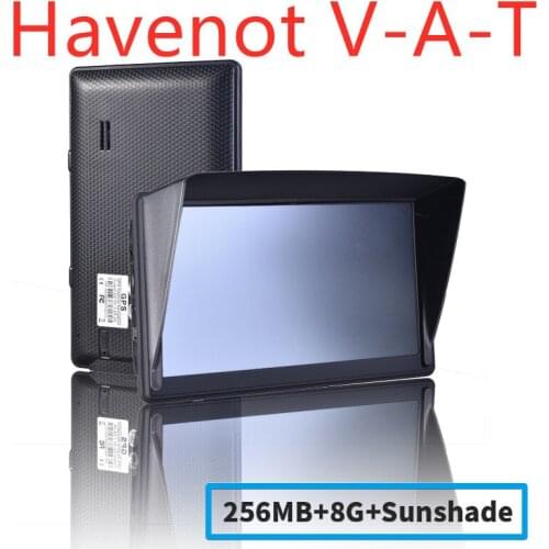 Free shipping havenot V-AT 5pcs 7" HD Car GPS Navigation FM 8G+256MBRAM+Sunshade Bluetooth AVIN latest Europe Map Sat nav Truck