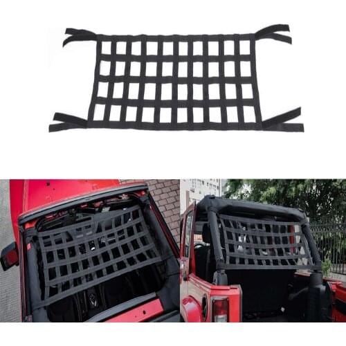 Black Car Roof Net Hammock Car Bed Rest Heavy Duty Universal Back Window Cargo Net for Jeep Wrangler JK YJ TJ JK JKU 87-2018