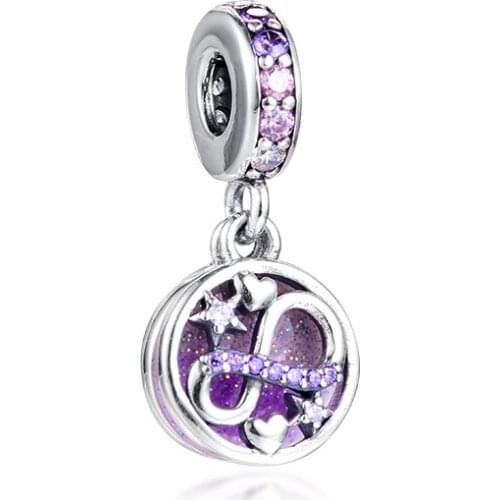 CKK Fits Pandora Bracelet Eternity Mom Dangle Charm For Jewelry Making Silver 925 Original Bead