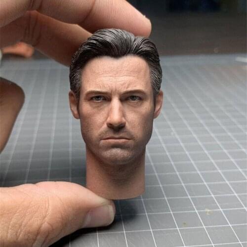 FR-012 1/6 Ben Affleck Head Sculpt PVC Male Soldier Head Carving Fit 12'' Action Figure Body