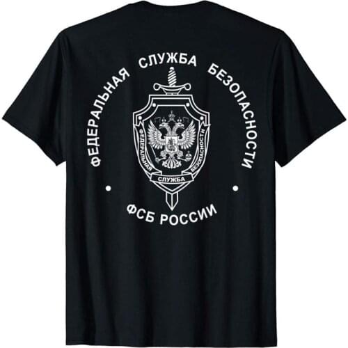 Russian Fsb Spetsnaz Special Forces Alpha T-Shirt Double Side 2019 New Arrive Men Summer Casual Man Tees Funny T Shirts