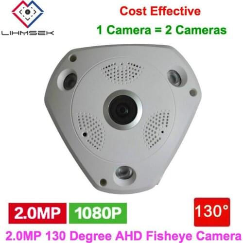 Lihmsek 2.0MP 1080P 130 degree Wide Angle Indoor Internal AHD Fisheye Panoramic Security camera with 3pcs IR Array LEDs
