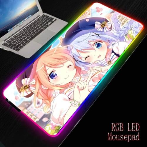 MRGBEST Gochiusa Anime Girl MousePad Large Locking Edge Gamer Gaming Mouse Pad Soft Laptop Notebook Mat Dropshipping