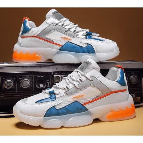 Men Fashion Sneakers Classic Rubber Breathable Mens Casual Shoes Light Comfortable Weight Skateboarding Shoes Non-slip Hot Sale