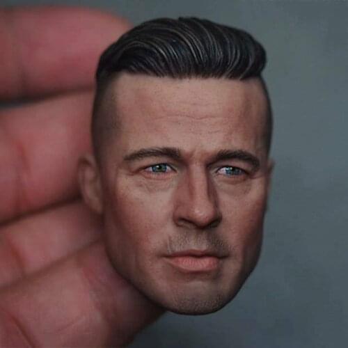 1/6 scale figure soldier Brad Pitt head model fits 12-inch Action figure accessories