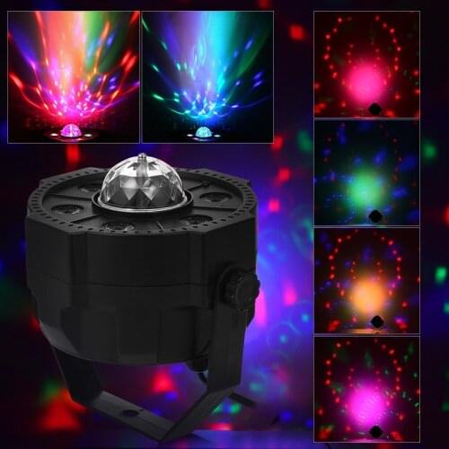 Mini LED Par Lights RGB Spotlight DJ Party Lamp BT Speaker 9 LEDs Wireless Remote Control U Disk for Stage KTV Disco Karaoke