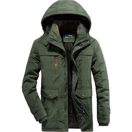 Plus Size Brand Quality Military Winter Jacket Men Windbreaker Thick Warm Wool Liner Parka hombre Outwear Long Coat Male L-6XL