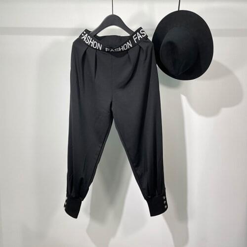 Owen Seak Men Casual Pencil Pants High Street Wear Mens Clothing England Sweatpants Preppy Autumn Winter Cross Black Pants