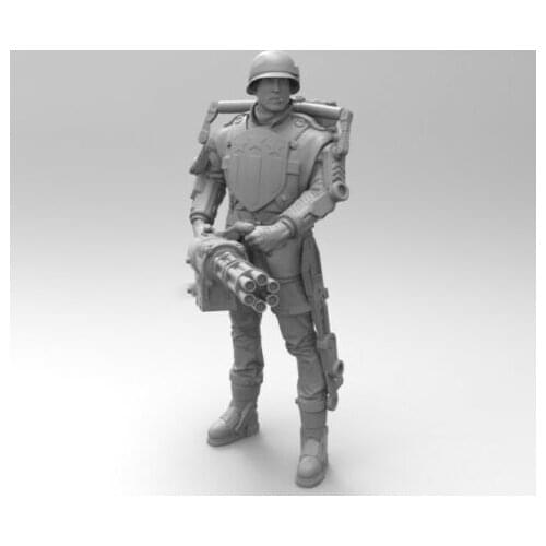 1/24 Scale Unpainted Resin Figure US Assault gunner collection figure