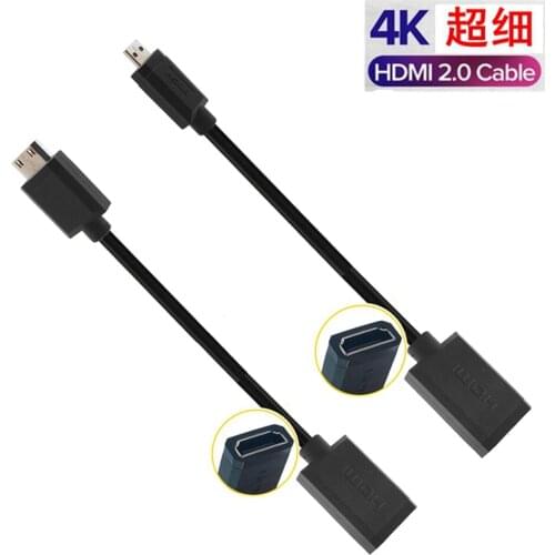 OD3.0 4K mini/micro male to standard hdmi-compatible female high-definition cable hdmi large to small connector converter camera