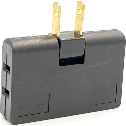 US Mini One-To-Three Converter Split Plug Rotating 180 degree Expansion Power Socket 1500W