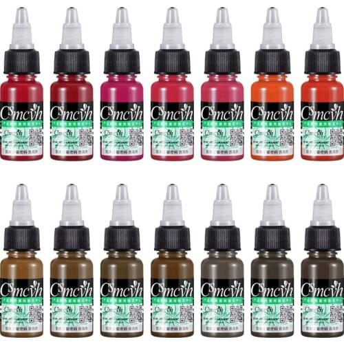 Microblading Pigment Permanent Makeup Eyebrow Tattoo Supplies Embroidery Lip Ink Natural Ingredients 15ML Pigment Colors Options