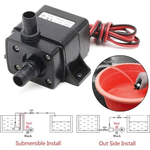 OOTDTY Mini DC12V 240L/H Brushless Motor Submersible Water Pump