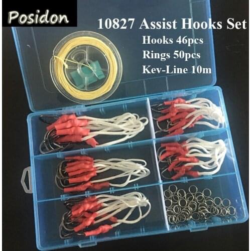 Posidon 96pcs 10827 Assist Hooks Stainless Steel Jig Assist Fish Hooks Jigging Assist Bait Fishing Hook