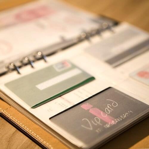 Clear PVC Business Card Storage Bag Filing Products Holder Binder Folder Cover