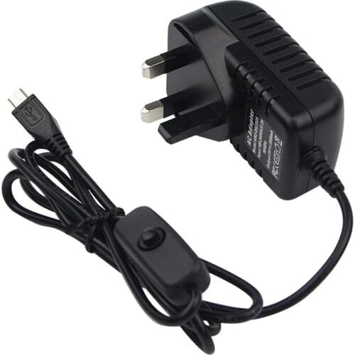 Raspberry Pi 3 5V 3A Power Supply Charger AC Adapter Micro USB Cable with Power On/Off Switch Banana Pi Pro Model B B+ Plus