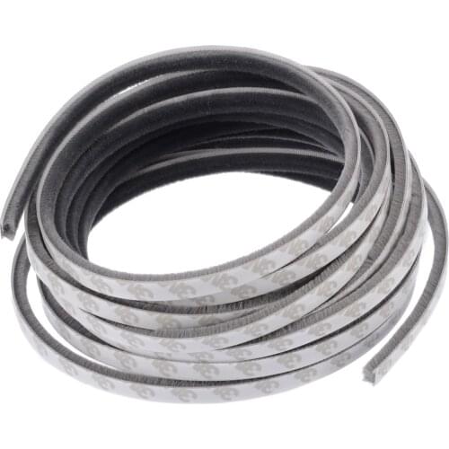 5M Self Adhesive Seal Strip Door Draught Excluder Window Pile Seal Film Weather Strip for Door Brush Seal Sealing Strip 3 sizes