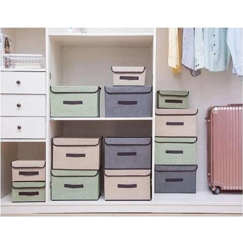 Non-Woven Fabric Foldable Storage Boxes Clothes Socks Toy Snacks Sundries Folding Storage Bins Home Storage Organizer