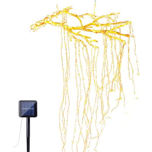 Waterfall Rattan String Lights Outdoor Solar LED Light Garden Decoration DIY Solar LED Lamp For Garden And Vegetable Patch