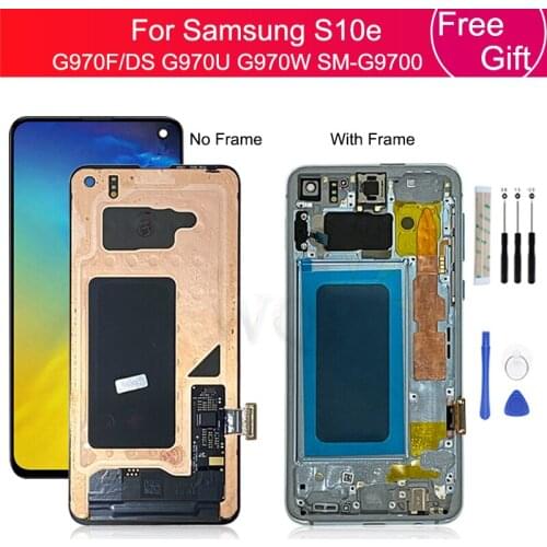 Burn Shadow For Samsung Galaxy S10e LCD G970F/DS G970U G970W SM-G9700 Display +frame Touch Screen Digitizer For SAMSUNG S10e lcd