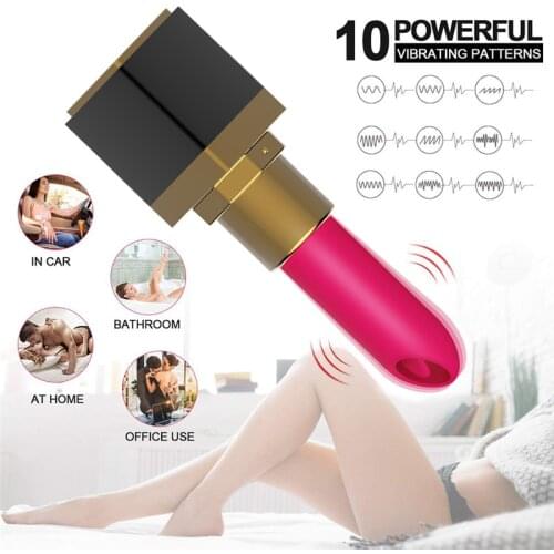 USB Charging 10 Speeds Lipstick Vibrator G-Spot Clitoral Electric Bullet Vibrators Vaginal Clitor Stimulation Sex Toys for Women