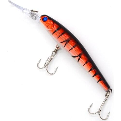 Fishing Lure Hard Bait Very Tight Wobble Slow Floating 12.5cm 14.4g #6 Treble Hooks Coating on Fish Minnow Isca