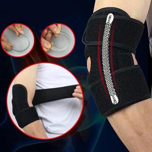 1PCS Adjustable Elbow Support Pads With Spring Supporting Codera Protector Sports Safety For Ciclismo Gym Tennis HZ001